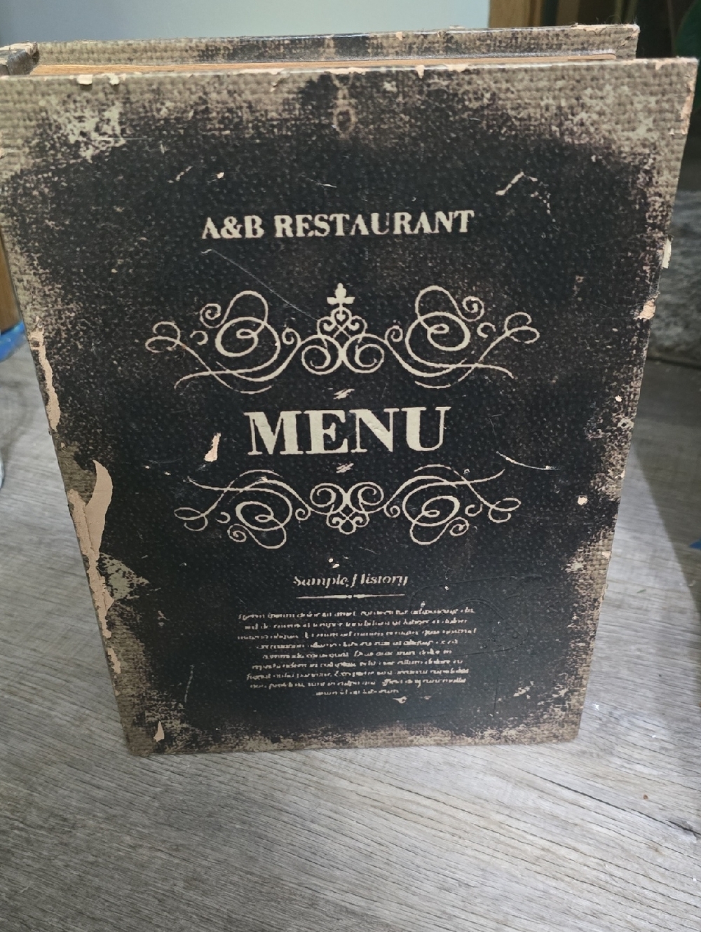 MENU by MENU —Vintage-Style Restaurant Menu Cover Hide Away Storage Box
